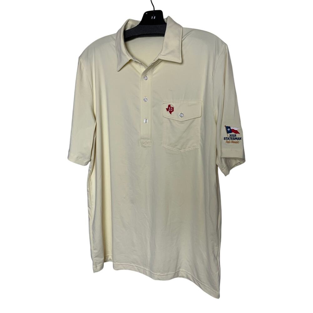 Criquet | Men's Size M Polo 2023 Statesman Fall Classic Golf Shirt Yellow